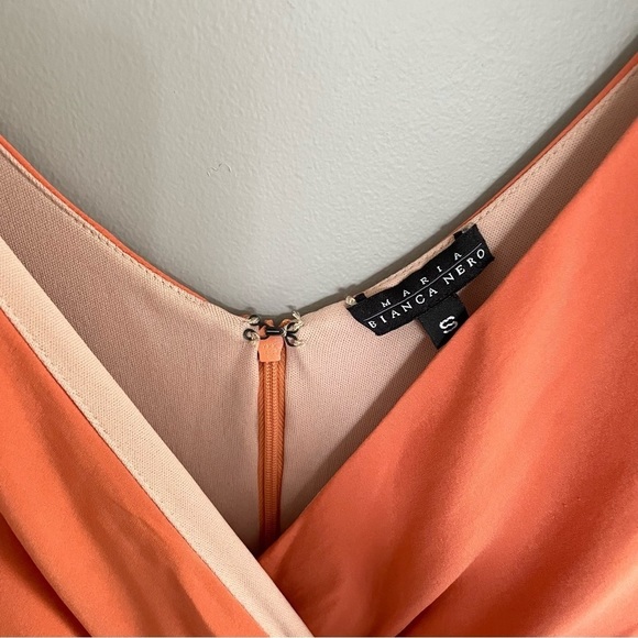 Maria Bianca Nero | Formal | Mini Dress | Burnt Orange | Bridal | Prom  | Size S - Picture 5 of 10